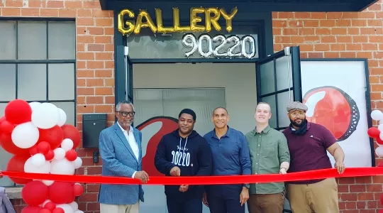 Councilmember Curren Price at gallery opening